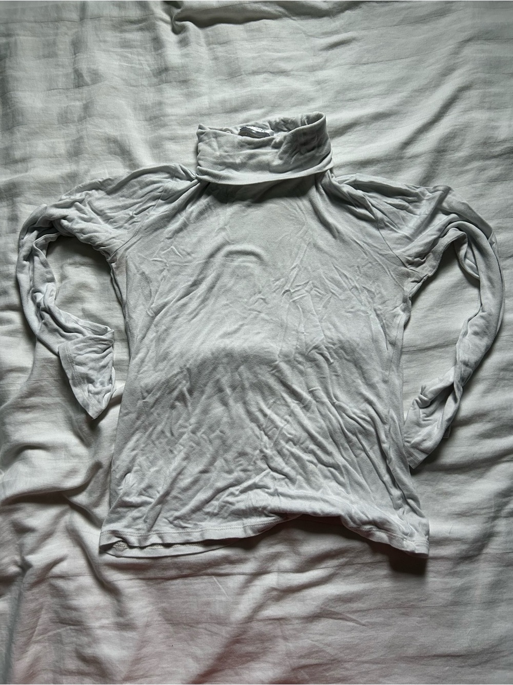 Promod Pale Gray Turtleneck Long Sleeve Tee